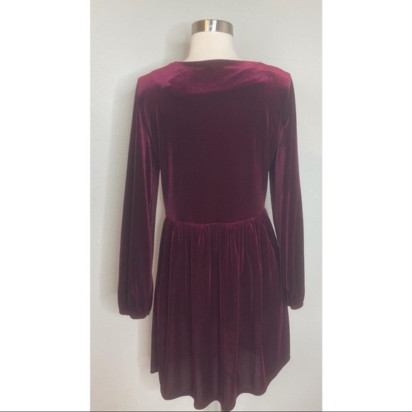 Anthropologie Amadi Red Greta Velvet Tunic Dress Size S - Picture 6 of 8